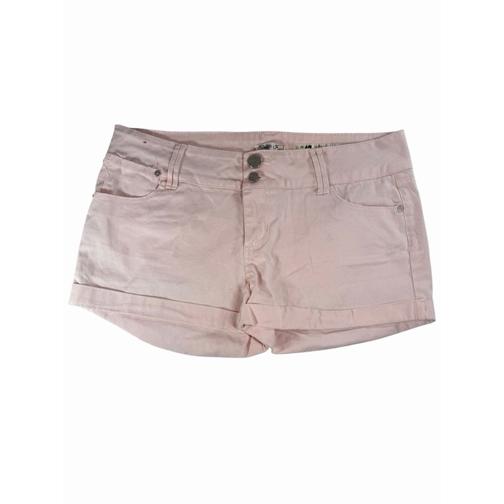 Indigo Rein Forever Orange Denim Cuffed Shorts Juniors 13 32"W 2" Inseam - Picture 2 of 8